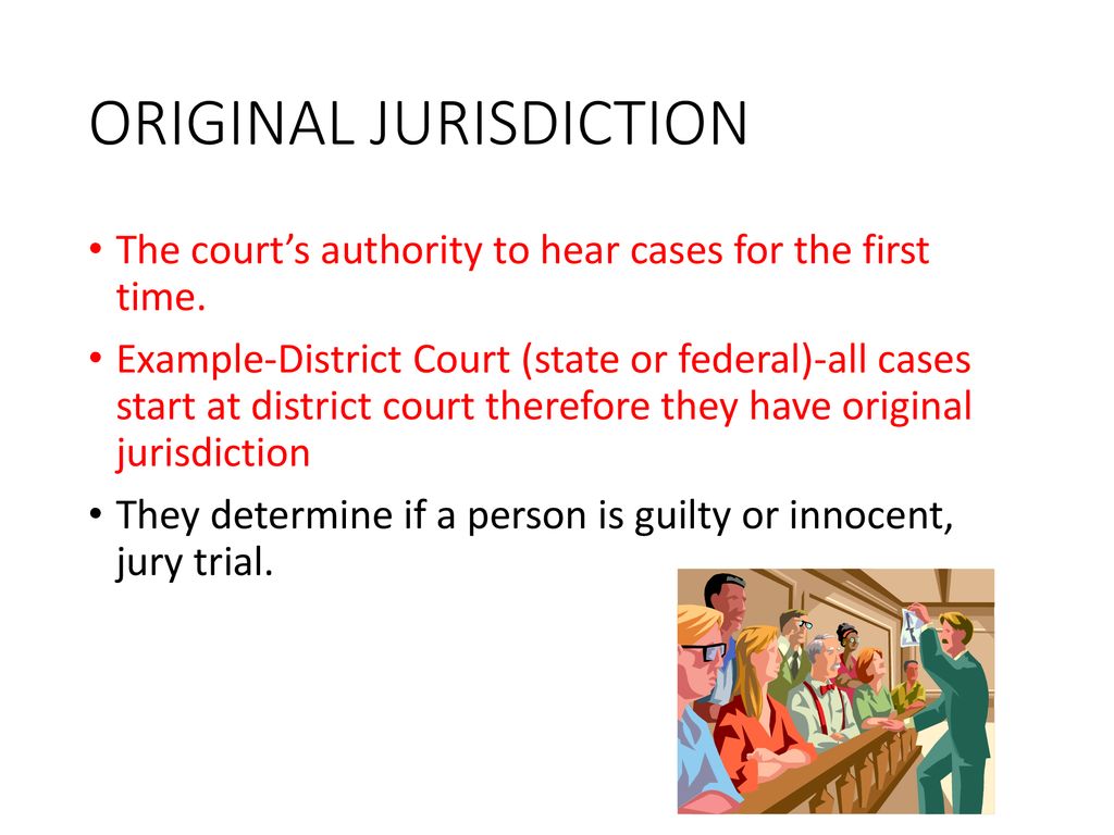 Original jurisdiction cheap example